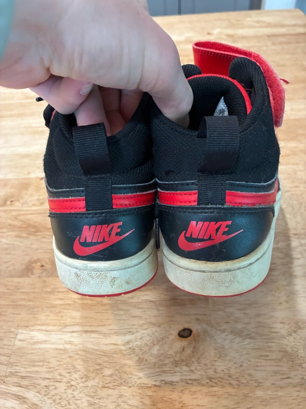Nike Court Borough Mid 2 GS Kids Shoes Size 3.5 Color Red & Black CD7782-003 V - Picture 3 of 5